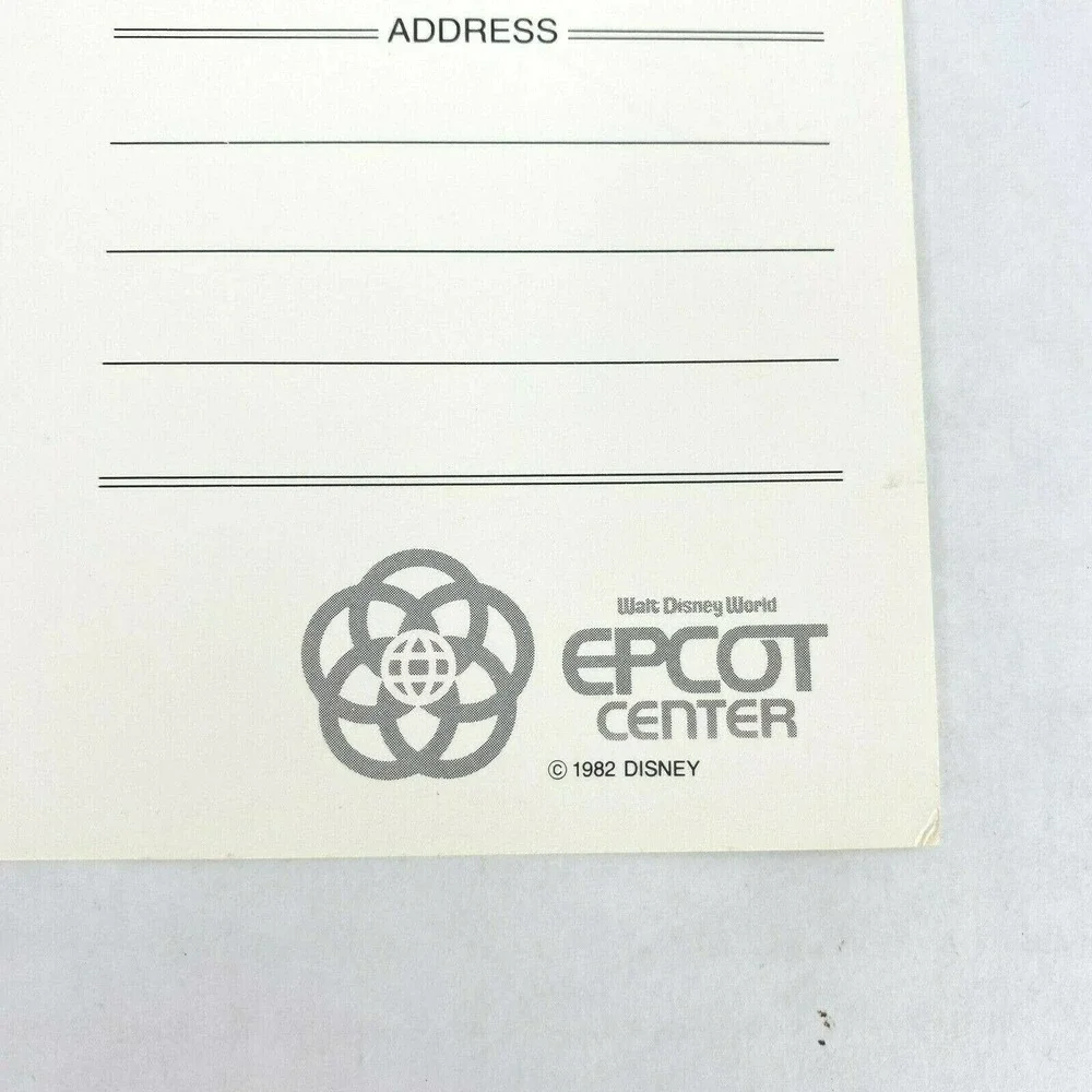 Set of 2 VTG 1982 Disney‎ Epcot Center Postcards